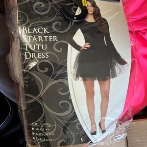 Chic Black Long Sleeve Tutu Dress